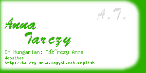 anna tarczy business card